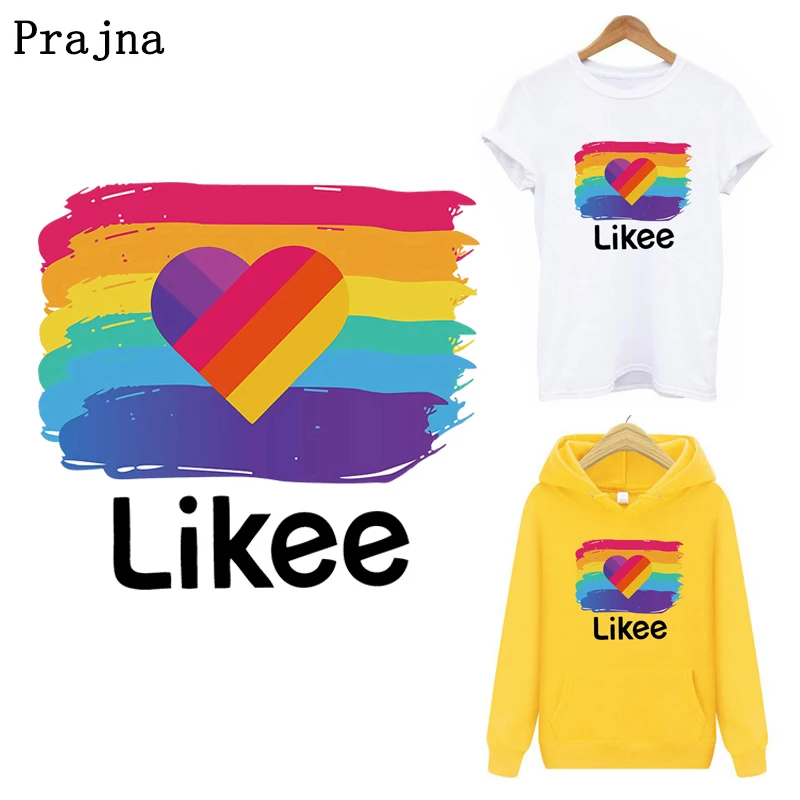Prajna Funny Heart Likee app Heat Transfers Stickers On Clothes DIY Patch Washable Iron On Patches For Clothing T-Shirt Applique
Prajna Funny Heart Likee app Heat Transfers Stickers On Clothes DIY Patch Washable Iron On Patches For Clothing T-Shirt Applique
