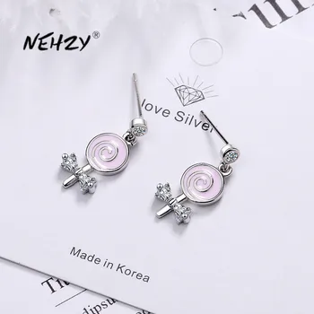NEHZY 925 sterling silver new woman fashion jewelry high quality crystal zircon lollipop pink long tassel simple earrings 
NEHZY 925 sterling silver new woman fashion jewelry high quality crystal zircon lollipop pink long tassel simple earrings