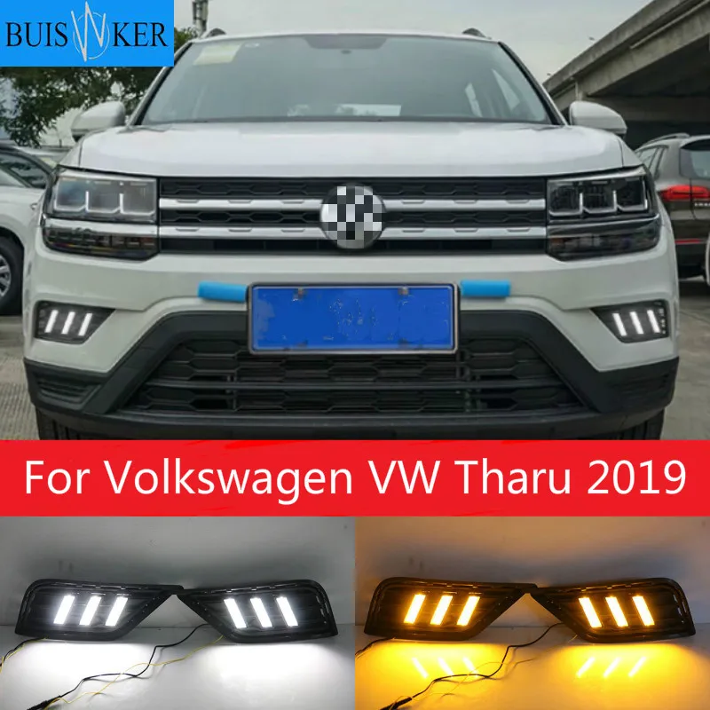 1 пара светодиодный DRL Дневной светильник s для Volkswagen VW тару 2019 с желтым сигналом поворота колпак противотуманных фар; Темно-синие
1 пара светодиодный DRL Дневной светильник s для Volkswagen VW тару 2019 с желтым сигналом поворота колпак противотуманных фар; Темно-синие