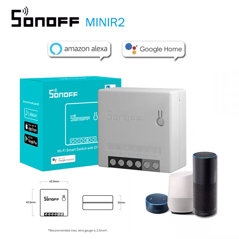 eWeLink SONOFF MINIR2 Upgraded Version Two Way Smart Switch AC 100-240V Smart Home Timing Switches Work With Google Home Alexa
eWeLink SONOFF MINIR2 Upgraded Version Two Way Smart Switch AC 100-240V Smart Home Timing Switches Work With Google Home Alexa
