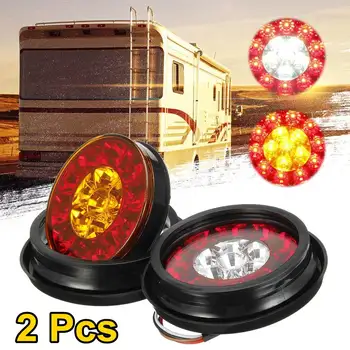 1 Pair Car Round LED Red Taillight IP67 Waterproof 16LED Stop Brake Running Reverse Backup Light For Truck Trailer Lorry 12V/24V
1 Pair Car Round LED Red Taillight IP67 Waterproof 16LED Stop Brake Running Reverse Backup Light For Truck Trailer Lorry 12V/24V