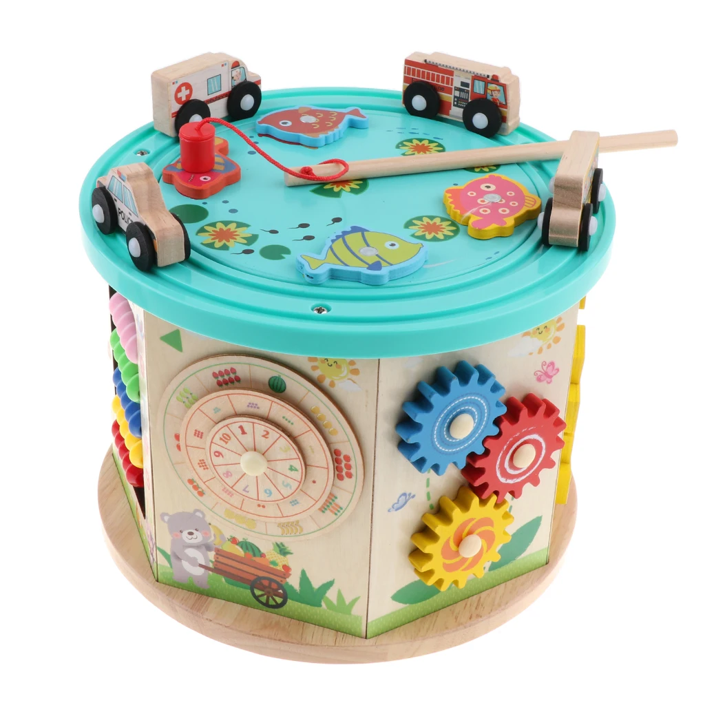 Activity Cube Toys Baby Educational Wooden Bead Maze Shape Sorter Abacus Toy Activity Cube Toys Baby Educational Wooden Bead Maze Shape Sorter Abacus Toy
