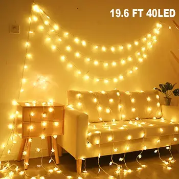 19.6ft 40LED Outdoor Xmas Snowflake LED String lights Curtain Light Waterproof Holiday Party Battery Powered Fairy Light
19.6ft 40LED Outdoor Xmas Snowflake LED String lights Curtain Light Waterproof Holiday Party Battery Powered Fairy Light