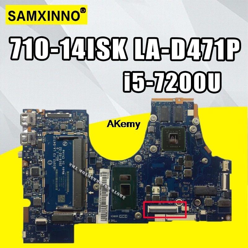 MB 5B20M14177 For Lenovo 710-14ISK Laptop Motherboard BYUY2_Y3 LA-D471P SR2ZU I5-7200U N16S-GTR-S-A2 DDR4 100% Tested
MB 5B20M14177 For Lenovo 710-14ISK Laptop Motherboard BYUY2_Y3 LA-D471P SR2ZU I5-7200U N16S-GTR-S-A2 DDR4 100% Tested