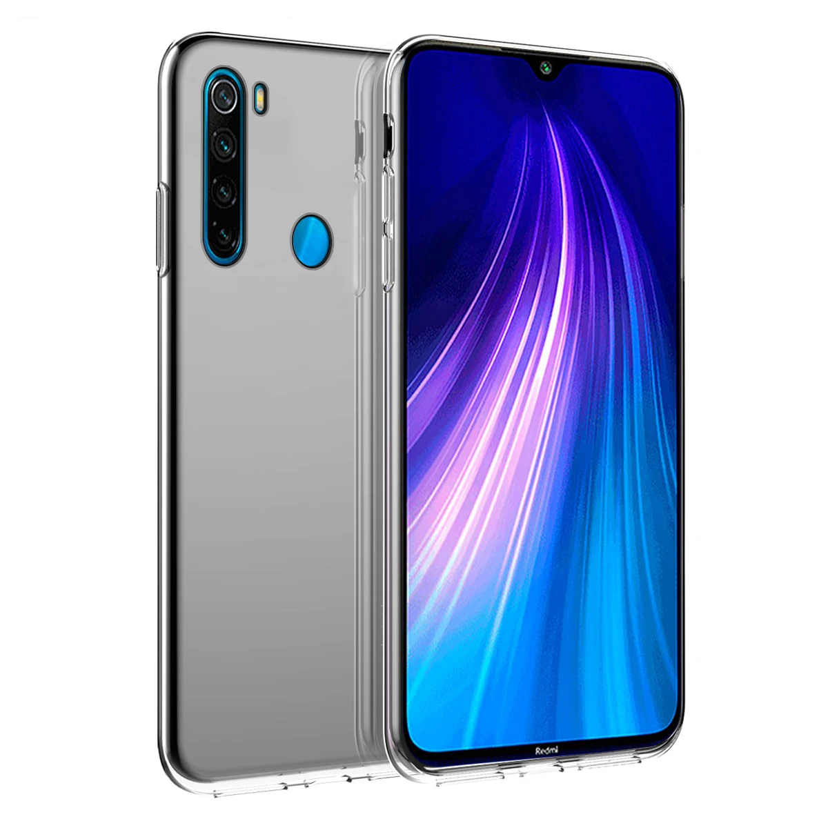 Чехол для Xiaomi Redmi Note 8 Силиконовый противоударный прозрачный мягкий защитный