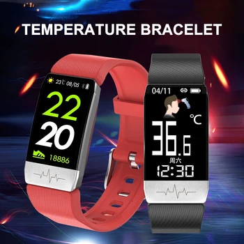 T1S Smart Band Temperature Detection Intelligent Bracelet Wisband Multi-Function Body Health Monitor Waterproof Sport Bracelet
T1S Smart Band Temperature Detection Intelligent Bracelet Wisband Multi-Function Body Health Monitor Waterproof Sport Bracelet