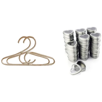 30Pcs Heart Metal Tins,Empty Heart Shaped Silver Metal Tins with Clear Window & 2Pcs Rattan Clothes Hanger Garments Rack
30Pcs Heart Metal Tins,Empty Heart Shaped Silver Metal Tins with Clear Window & 2Pcs Rattan Clothes Hanger Garments Rack