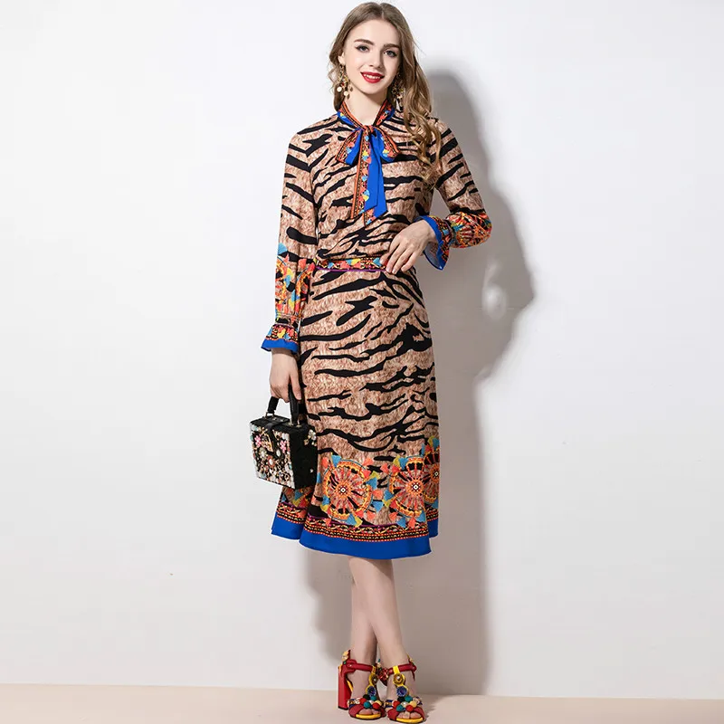 SANIS 2020 Spring Fashion Skirt Suits Women's Sets Bow tie Leopard print Tops and Vintage Skirts Two Pieces Set
SANIS 2020 Spring Fashion Skirt Suits Women's Sets Bow tie Leopard print Tops and Vintage Skirts Two Pieces Set