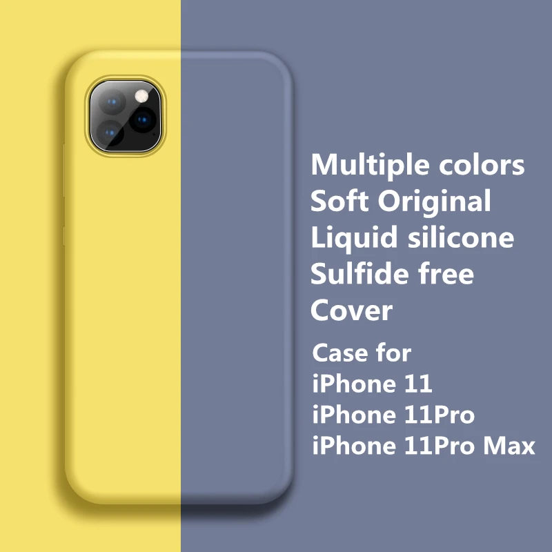 Multiple colors Case for iPhone 11 Pro Max Phone Housing Matte colorful Soft Original Liquid silicone Sulfide free Cover Coque
Multiple colors Case for iPhone 11 Pro Max Phone Housing Matte colorful Soft Original Liquid silicone Sulfide free Cover Coque