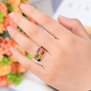 GODKI Stacks Ring Luxury Wave Rainbow CZ Cubic Zircon CZ Ring for Women Bridal Engagement Wedding Dubai Finger Rings
GODKI Stacks Ring Luxury Wave Rainbow CZ Cubic Zircon CZ Ring for Women Bridal Engagement Wedding Dubai Finger Rings