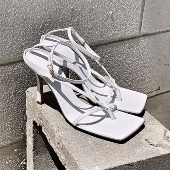 Gladiator Sandals Women Luxury Brand Designer Shoes Women 2020 Square Head Open Toe Strappy Sandals Women Sexy Thong Stiletto
Gladiator Sandals Women Luxury Brand Designer Shoes Women 2020 Square Head Open Toe Strappy Sandals Women Sexy Thong Stiletto