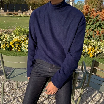 IEFB / men's wear autumn and winter pure cotton turtleneck knitted sweater Korean style vintage personalized causal tops 9Y3258
IEFB / men's wear autumn and winter pure cotton turtleneck knitted sweater Korean style vintage personalized causal tops 9Y3258