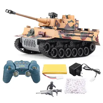 2.4G RC Tank RBR/C 1/18 Germany Tiger Battle RC Car Vehicle Models Big Size Simulation Tank Children's Toy Model Gifts
2.4G RC Tank RBR/C 1/18 Germany Tiger Battle RC Car Vehicle Models Big Size Simulation Tank Children's Toy Model Gifts
