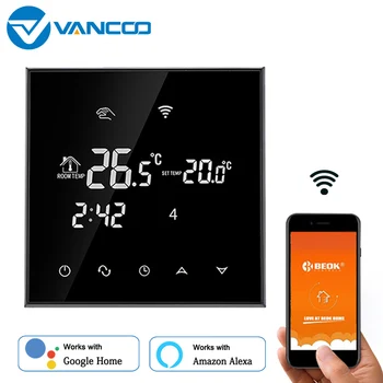 Vancoo WiFi Smart Thermostat Electric Floor Heating Temperature Controller 16A Thermostat 220V
Vancoo WiFi Smart Thermostat Electric Floor Heating Temperature Controller 16A Thermostat 220V