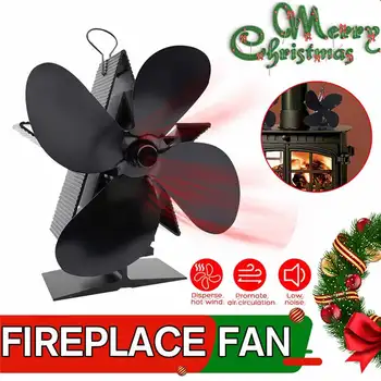 Black Fireplace 4 Blades Heat Powered Stove Fan Log Wood Burner Quiet Home Fireplace Fan Efficient Heat Distribution
Black Fireplace 4 Blades Heat Powered Stove Fan Log Wood Burner Quiet Home Fireplace Fan Efficient Heat Distribution