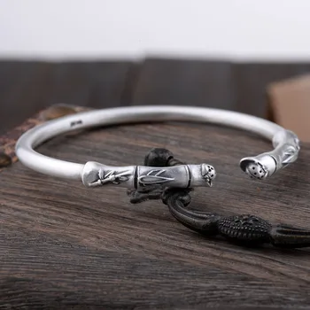 MYTHIC AGE Real 999 Fine Silver Vintage Ethnic Chinoiserie Banboo Bangle Bracelet for Women Jewelry Gift Girl
MYTHIC AGE Real 999 Fine Silver Vintage Ethnic Chinoiserie Banboo Bangle Bracelet for Women Jewelry Gift Girl