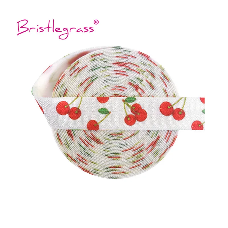 BRISTLEGRASS Wholesale 50 100 Yard 5/8" 15mm Cherry Print FOE Foldover Elastic Spandex Satin Band Wrist Hair Tie DIY Sewing Trim
BRISTLEGRASS Wholesale 50 100 Yard 5/8" 15mm Cherry Print FOE Foldover Elastic Spandex Satin Band Wrist Hair Tie DIY Sewing Trim