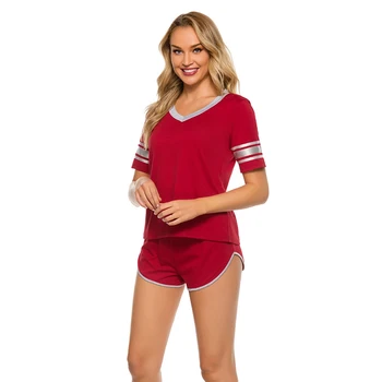 Pajamas Women Sleepwear Two Piece Set Tracksuit Women Short-Sleeve Home Suits
Pajamas Women Sleepwear Two Piece Set Tracksuit Women Short-Sleeve Home Suits