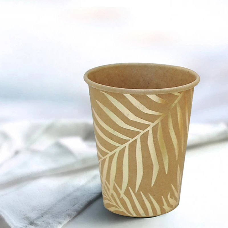 Generic Bronzing Palm Leaf Disposable Tableware Kraft Paper Plate