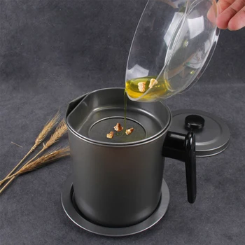 1.4L Leakproof Can Grease Container Kitchen Tool Kettle Cooking Separator Multifunction Frying Pot With Strainer Oil Storage
1.4L Leakproof Can Grease Container Kitchen Tool Kettle Cooking Separator Multifunction Frying Pot With Strainer Oil Storage