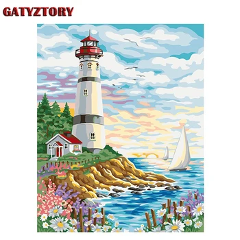 GATYZTORY DIY Picture Digital Painting Kit Lighthouse Home Decoration Painting On Canvas Hand-painted Art Gift
GATYZTORY DIY Picture Digital Painting Kit Lighthouse Home Decoration Painting On Canvas Hand-painted Art Gift