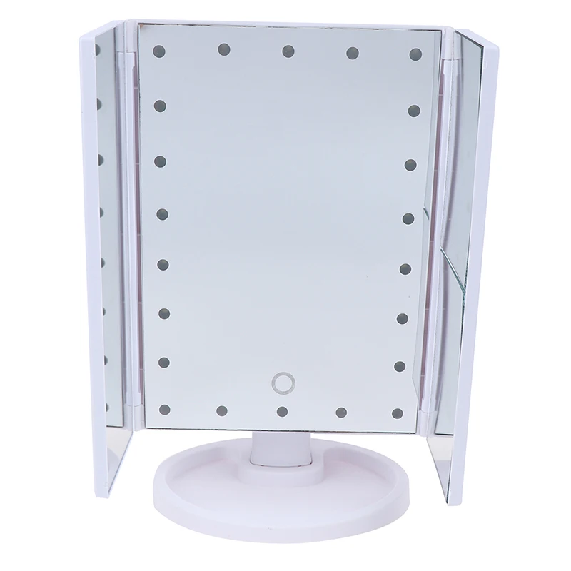 Makeup Mirror with LED light desktop three-sided folding mirror x2 times x3 times magnifying glass for Tabletop Bathroom Travel
Makeup Mirror with LED light desktop three-sided folding mirror x2 times x3 times magnifying glass for Tabletop Bathroom Travel