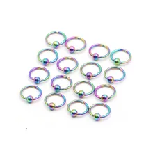 1 pieza Piercings cierre pezón labio ceja nariz anillo Rook oreja septo Helix Tragus Piercings(China)