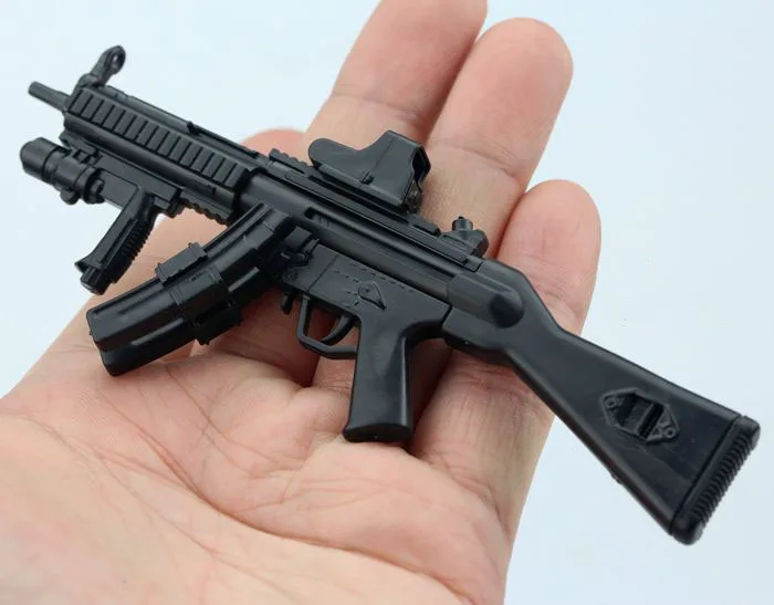 Пулемет-пулемет MP5SD5 1/6 пластиковая собранная модель-пазл с огнестрельным оружием