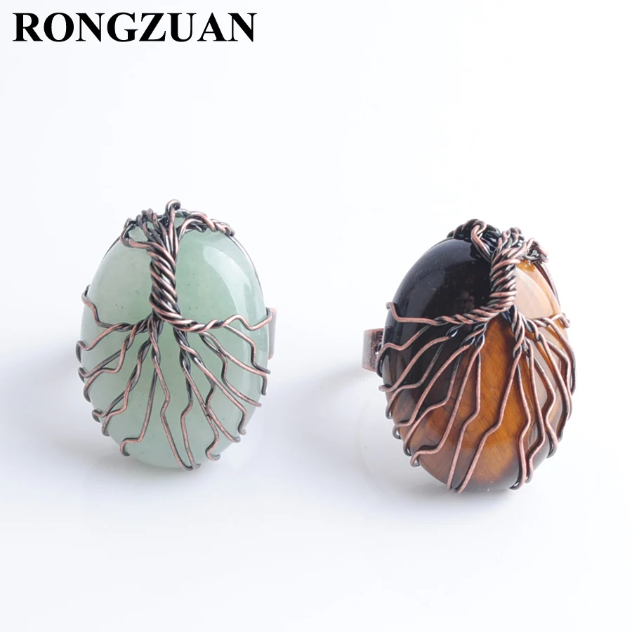 Antique Rings for Women Vintage Finger Jewelry Egg Shape Natural Stone Bead Wire Wrapped Tree of Life Adjustable Ring TBX306
Antique Rings for Women Vintage Finger Jewelry Egg Shape Natural Stone Bead Wire Wrapped Tree of Life Adjustable Ring TBX306
