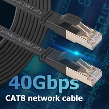 Ethernet-Cable Computer-Accessories Cat8 Rj45-Plated Patch-Cord Network LAN Gold SFTP Ethernet-Cable Computer-Accessories Cat8 Rj45-Plated Patch-Cord Network LAN Gold SFTP