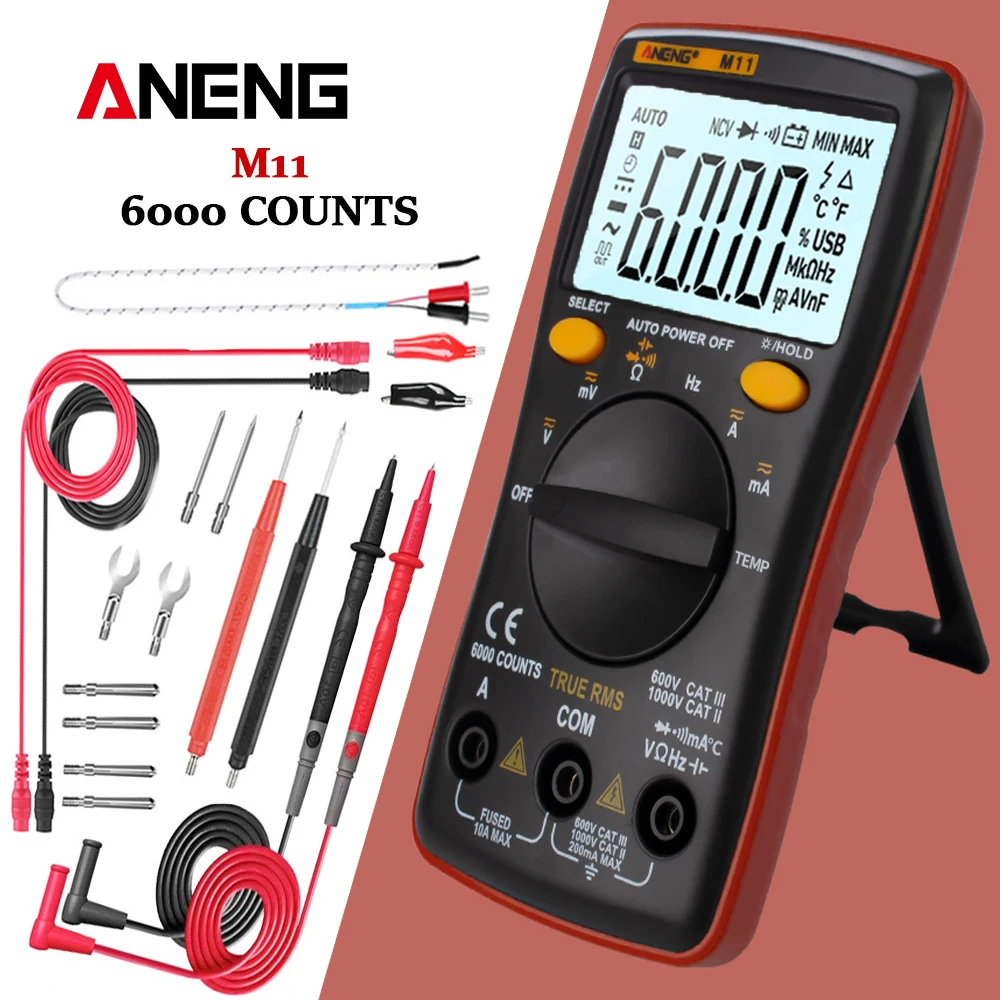 ANENG мультиметр цифровой M10/M11 мультиметры тестер multimeter digital цифровые мультимитр