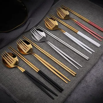 Stainless Steel Travel Cutlery Set with Case Portable Dinnerware Set Knife Fork Spoon Tableware Sets Western Flatware dropship 
Stainless Steel Travel Cutlery Set with Case Portable Dinnerware Set Knife Fork Spoon Tableware Sets Western Flatware dropship