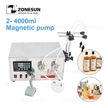 ZONESUN YG2 Magnetic Pump Electric 2 Heads Soft Drink Essential Oil ethanol Alcohol Bottle Liquid Filling Machine
ZONESUN YG2 Magnetic Pump Electric 2 Heads Soft Drink Essential Oil ethanol Alcohol Bottle Liquid Filling Machine