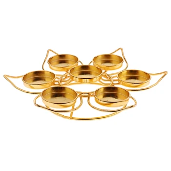 Assembled Lotus Style Alloy Butter Oil Ghee Lamp Candle Holder Without Candles for 7 Butter Lamp Candles Crafts Night Lamp Light 
Assembled Lotus Style Alloy Butter Oil Ghee Lamp Candle Holder Without Candles for 7 Butter Lamp Candles Crafts Night Lamp Light