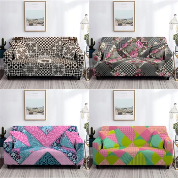 Elastic Geometric Sofa Cover Flower Patchwork Stretch Slipcover All-inclusive Couch Covers Sectional Sofa Cover for Living Room
Elastic Geometric Sofa Cover Flower Patchwork Stretch Slipcover All-inclusive Couch Covers Sectional Sofa Cover for Living Room