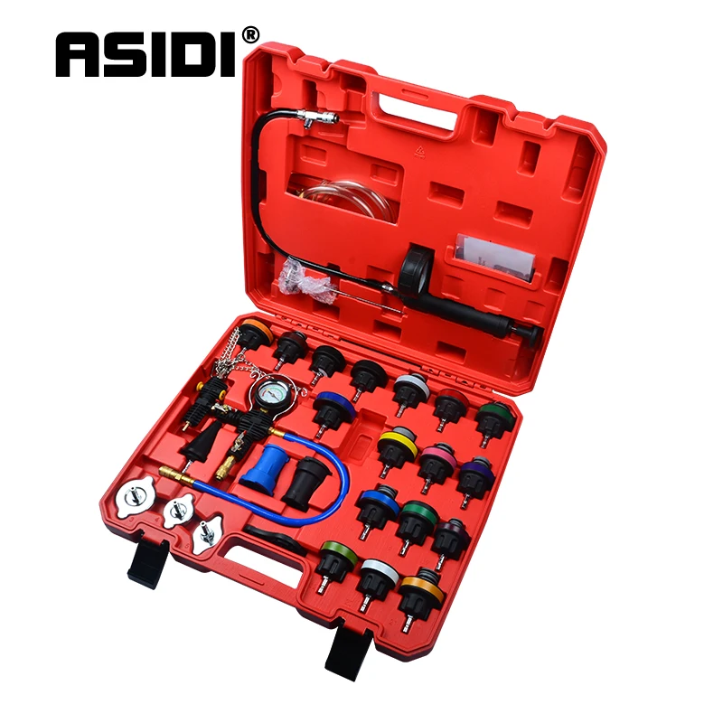 28 pcs Master Cooling Radiator Pressure Tester with Vacuum Purge and Refill Kit 