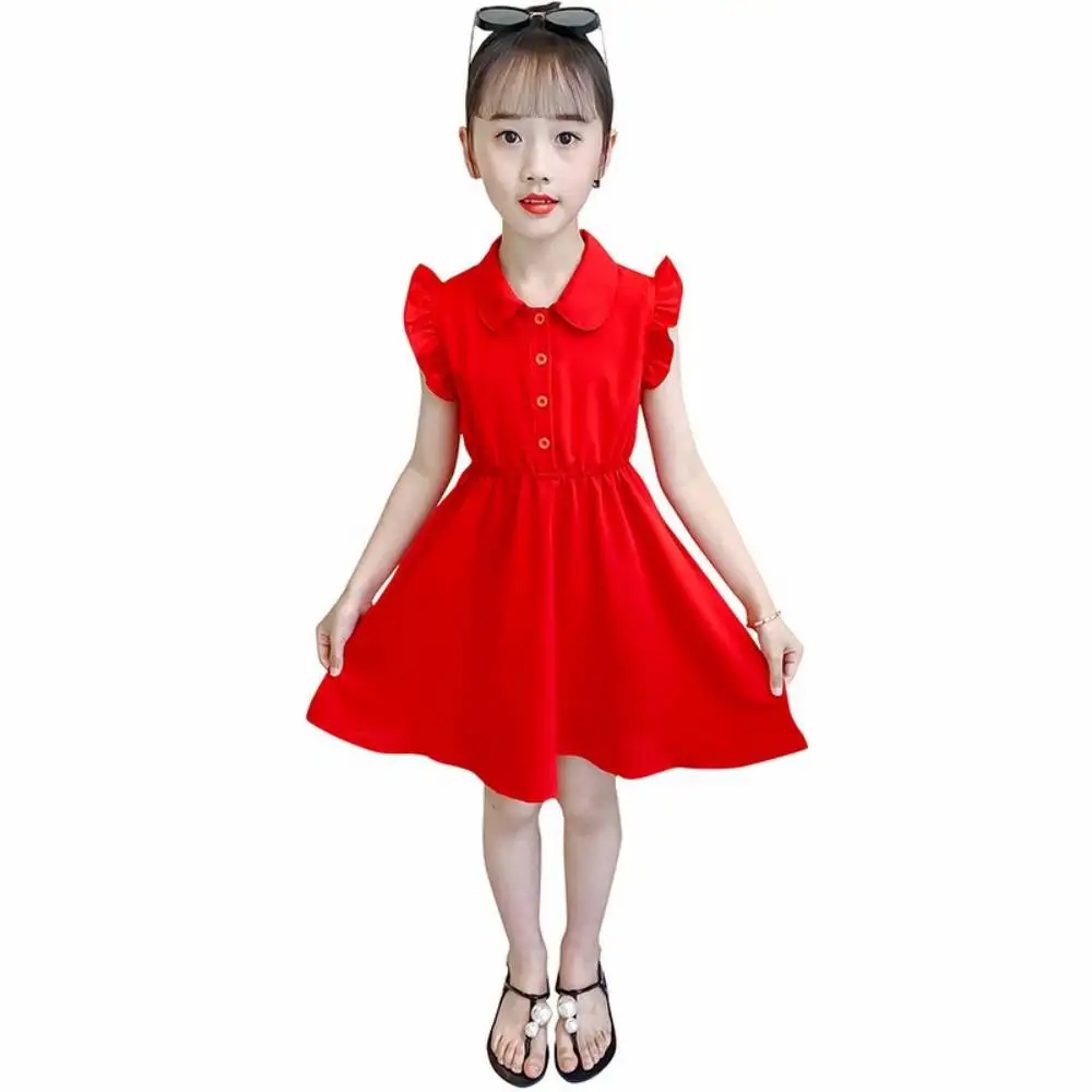Girls Chiffon Dress Solid Color Lapel Ruffle Sleeve Children's Princess Dresses Kids Clothes 5-10 Years
Girls Chiffon Dress Solid Color Lapel Ruffle Sleeve Children's Princess Dresses Kids Clothes 5-10 Years