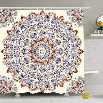 Shower Curtain Set with Hooks 72x78 Turkish Page Tiled Ornament Colorful Pattern Endless Abstract Textures Tile Web Red Paper
Shower Curtain Set with Hooks 72x78 Turkish Page Tiled Ornament Colorful Pattern Endless Abstract Textures Tile Web Red Paper