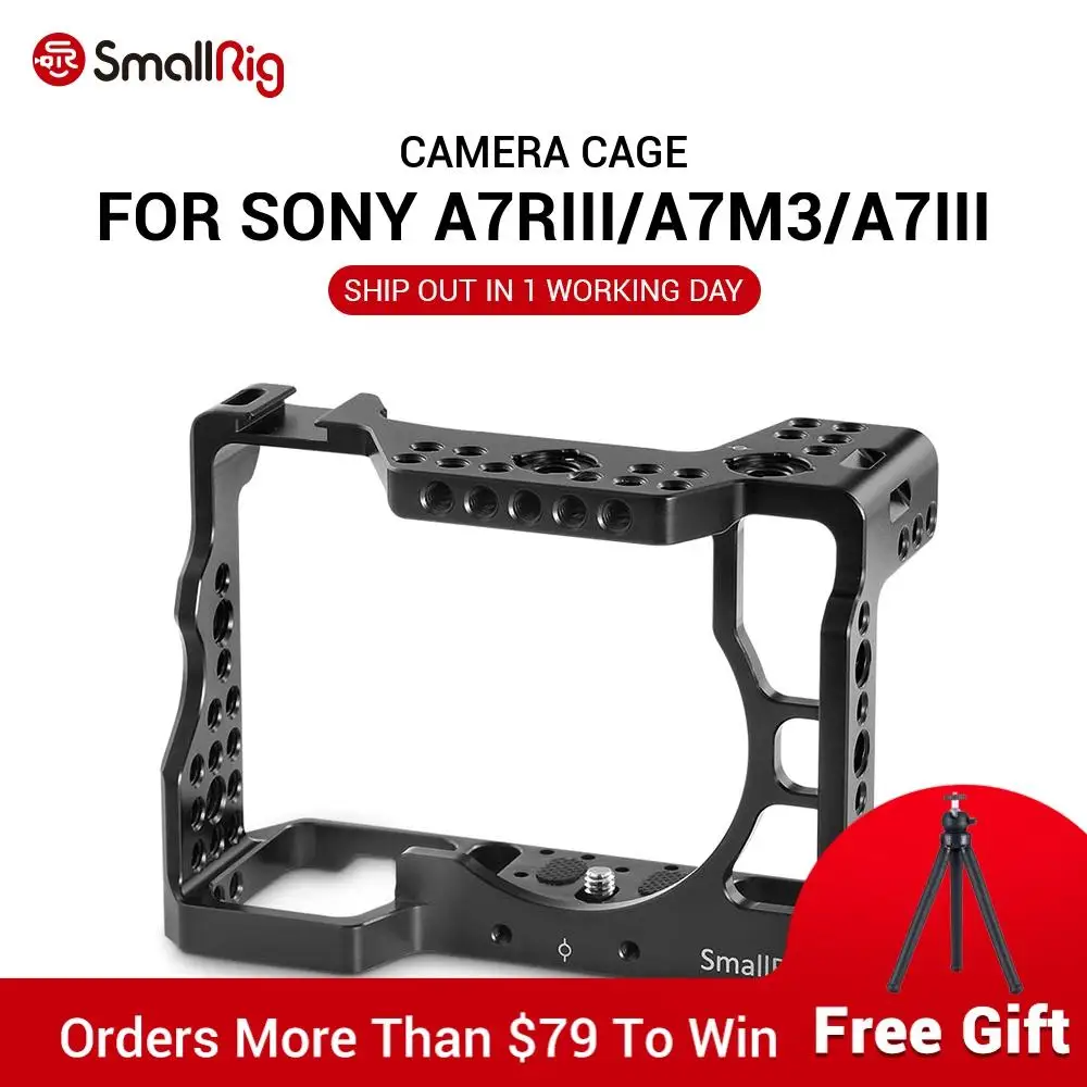SmallRig A73 Camera Stabilizer Cage Rig for Sony A7RIII / A7M3 / for Sony a7iii W/ Shoe Mount Thread Holes Upgrade Version 2087B
SmallRig A73 Camera Stabilizer Cage Rig for Sony A7RIII / A7M3 / for Sony a7iii W/ Shoe Mount Thread Holes Upgrade Version 2087B
