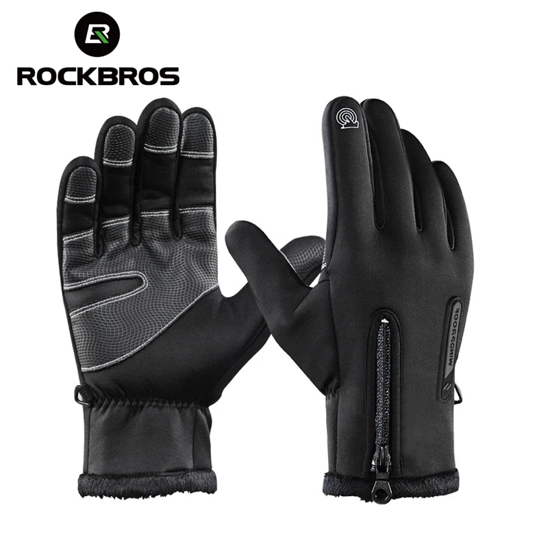 ROCKBROS Winter Cycling Bicycle Gloves Windproof Thermal Warm Fleece Gloves Men Women Motorcycle Snow Skiing Sport Bike Gloves 
ROCKBROS Winter Cycling Bicycle Gloves Windproof Thermal Warm Fleece Gloves Men Women Motorcycle Snow Skiing Sport Bike Gloves