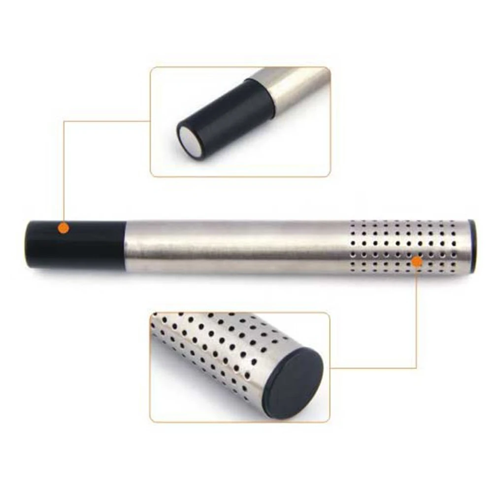 Herb Fine Mesh Easy Clean Pipe Infuser Teapot Filter Stick Tools Portable Tea Strainer Reusable Home Office Stainless Steel
Herb Fine Mesh Easy Clean Pipe Infuser Teapot Filter Stick Tools Portable Tea Strainer Reusable Home Office Stainless Steel
