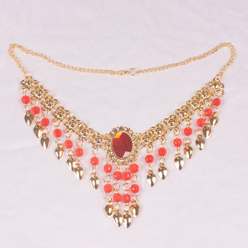 Belly dance necklace Indian dance necklace red bead necklace adult children universal 
Belly dance necklace Indian dance necklace red bead necklace adult children universal