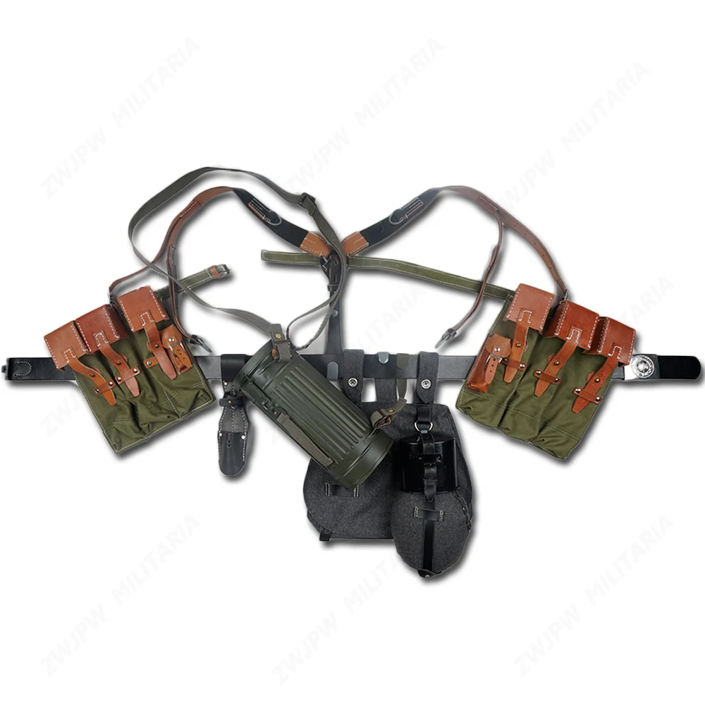 WW2 GERMAN ARMY REENACTMENTS EQUIPMENT COLLECTION MP44 CANVAS FIELD GEAR PACKAGE 