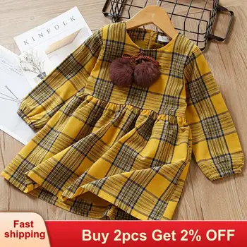 Mayfair Cabin Girls Autumn Dress 2020 New Girl's Dress Plaid Plush Ball Decoration Long Sleeve A Line Dress 3-7Y Girls sets
Mayfair Cabin Girls Autumn Dress 2020 New Girl's Dress Plaid Plush Ball Decoration Long Sleeve A Line Dress 3-7Y Girls sets