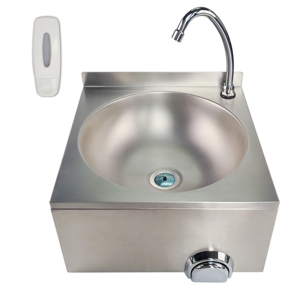 Hand wash basin Kitchen Catering Vanity sink Knee operation Stainless Steel Sink
Hand wash basin Kitchen Catering Vanity sink Knee operation Stainless Steel Sink