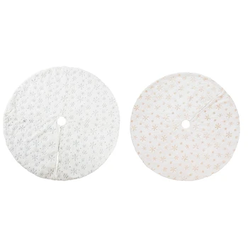 90cm White Flannel Embroidered Snowflake Christmas Tree Skirt Christmas New Year Home Decorations 
90cm White Flannel Embroidered Snowflake Christmas Tree Skirt Christmas New Year Home Decorations