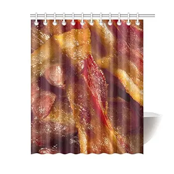 Funny Food Fried Bacon Strips Waterproof Shower Curtain Decor, Fabric Bathroom Set with Hooks, 60(Wide) x 72(Height) Inches
Funny Food Fried Bacon Strips Waterproof Shower Curtain Decor, Fabric Bathroom Set with Hooks, 60(Wide) x 72(Height) Inches