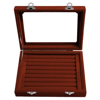 Transparent Lid Velvet Jewelry Tray Stackable Display Display Showcase Lockable Storage Storage Box, Suitable for Girls
Transparent Lid Velvet Jewelry Tray Stackable Display Display Showcase Lockable Storage Storage Box, Suitable for Girls