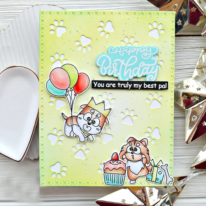 Metal Cutting Dies and Rubber Stamps for Scrapbooking Animal Birthday Craft Word Letter Decoration Card Make Stencil Album Sheet
Metal Cutting Dies and Rubber Stamps for Scrapbooking Animal Birthday Craft Word Letter Decoration Card Make Stencil Album Sheet