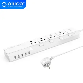 ORICO Smart USB Power Strip Home Office Surge Protector 4 AC Power Sockets with 5 USB Charger Ports 1.5M Cable EU/US/UK Plug
ORICO Smart USB Power Strip Home Office Surge Protector 4 AC Power Sockets with 5 USB Charger Ports 1.5M Cable EU/US/UK Plug